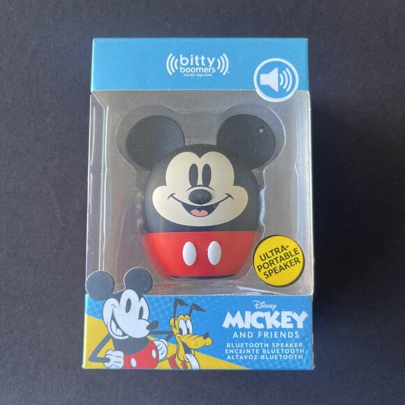Disney Mickey Bitty Boomers Bluetooth Speaker Ultra Portable Wireless New Boxed - Picture 1 of 6